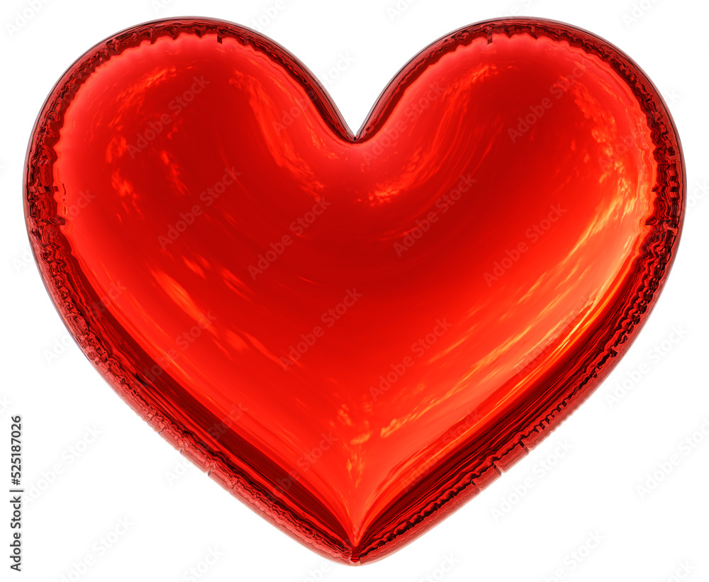 Metallic red heart balloon object for birthday party or valentines day isolated on a white. 3D illustration.
Metallic red heart balloon object for birthday party or valentines day isolated on a white. 3D illustration.