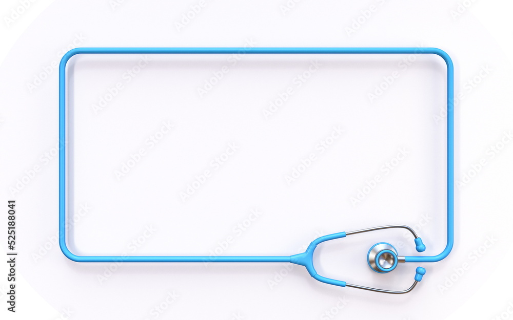 Rectangular stethoscope frame 3D