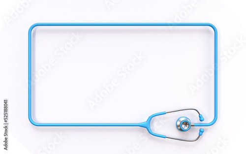 Obraz na płótnie Rectangular stethoscope frame 3D w salonie