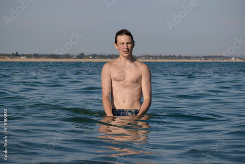 A 17 Year Old Teenage Boy Swiming