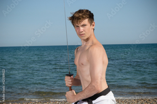 A 17 Year Old Teenage Boy With A Katana