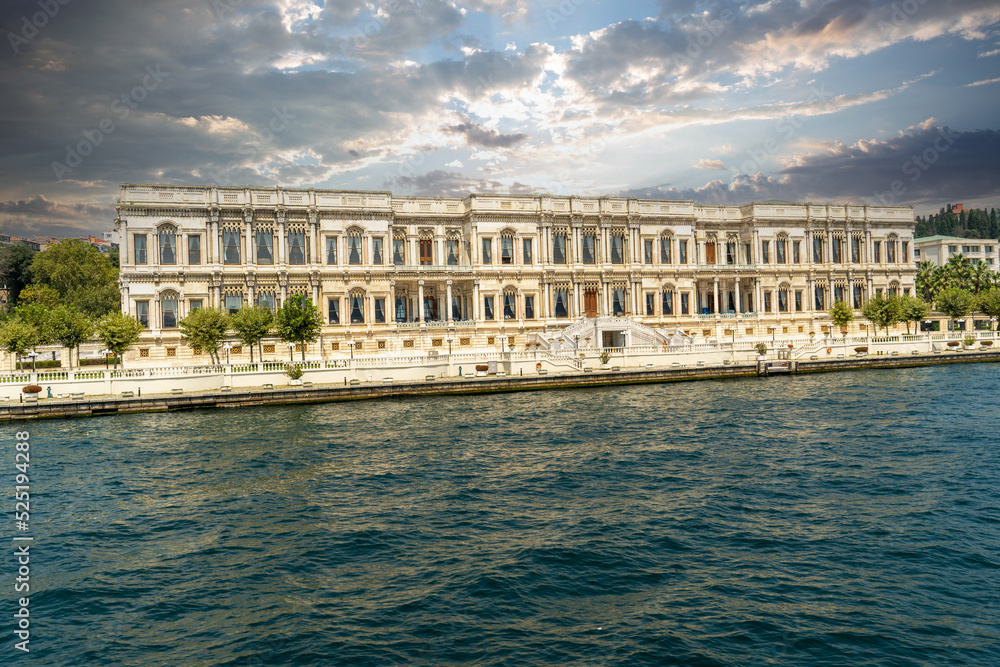 View of Çırağan Palace from the Bosphorus in Istanbul