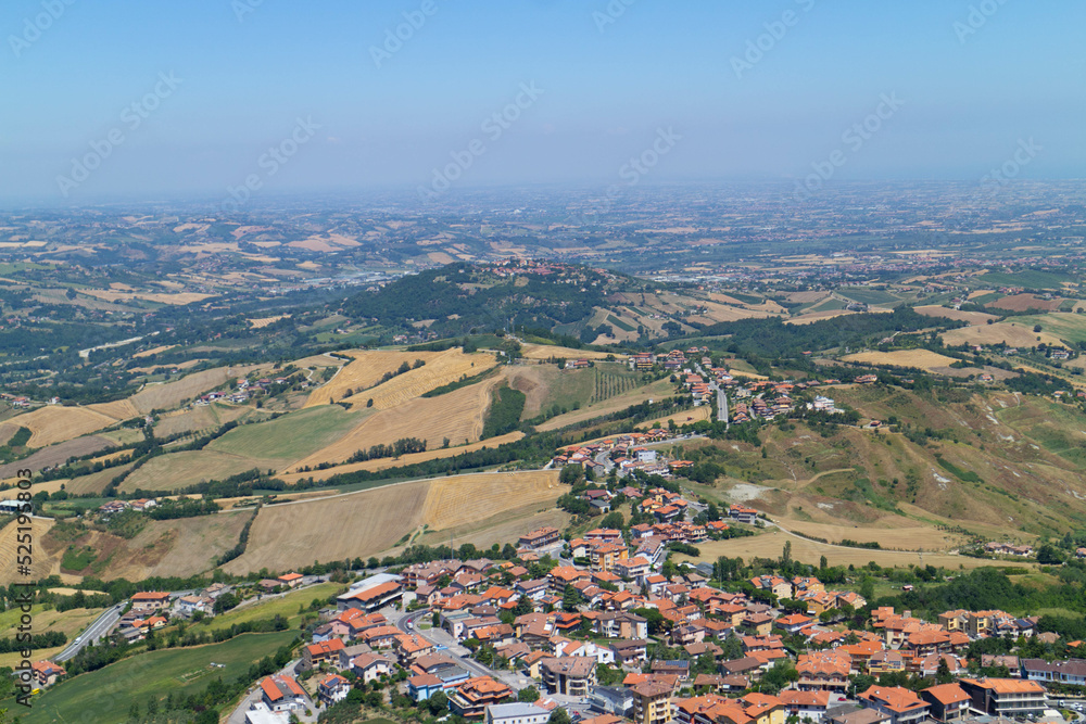 View landscape from the Republic of San Marino