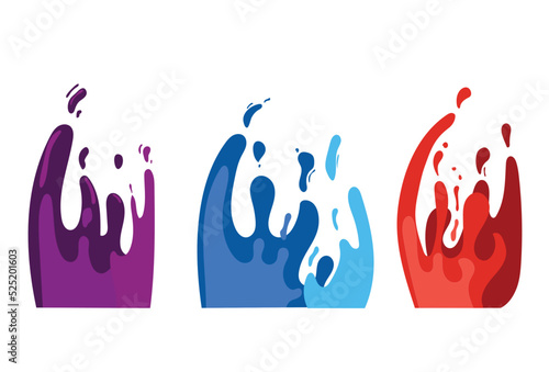 blue and red flames