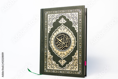 The Quran or Koran, the Holy Book of Muslims. Isolated on White