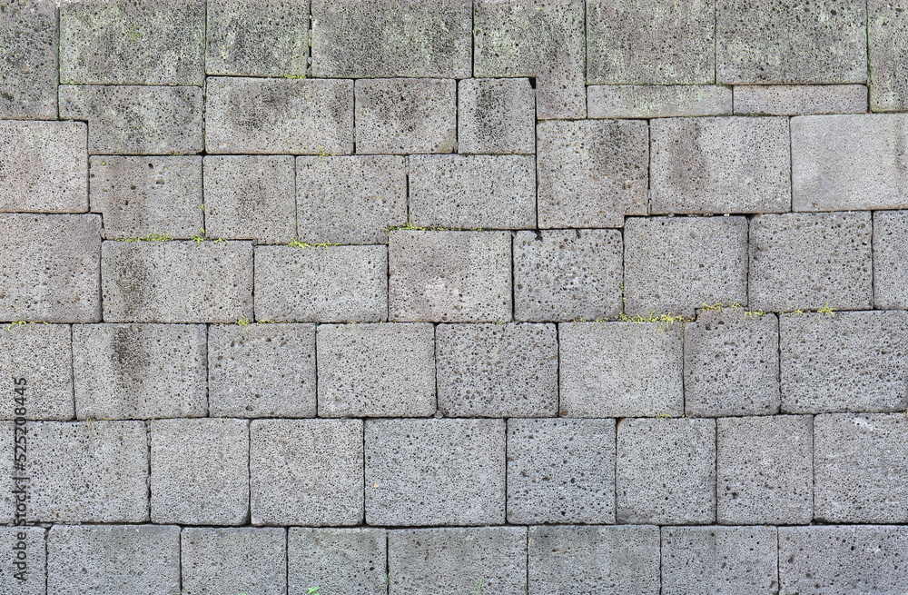 Fototapeta premium 한국의 전통적이고 오래된 돌벽무늬