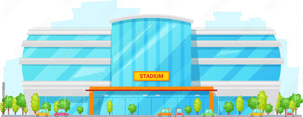 Sport center isolated stadium building