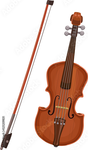 Photo Violoncello isolated violin fiddle with bow