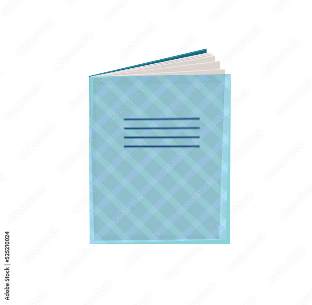 Notebook or exercise book in blue cover isolated Notebook or exercise book in blue cover isolated