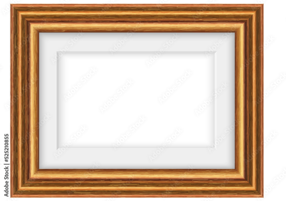 Border of picture or mirror isolated wooden frame Border of picture or mirror isolated wooden frame