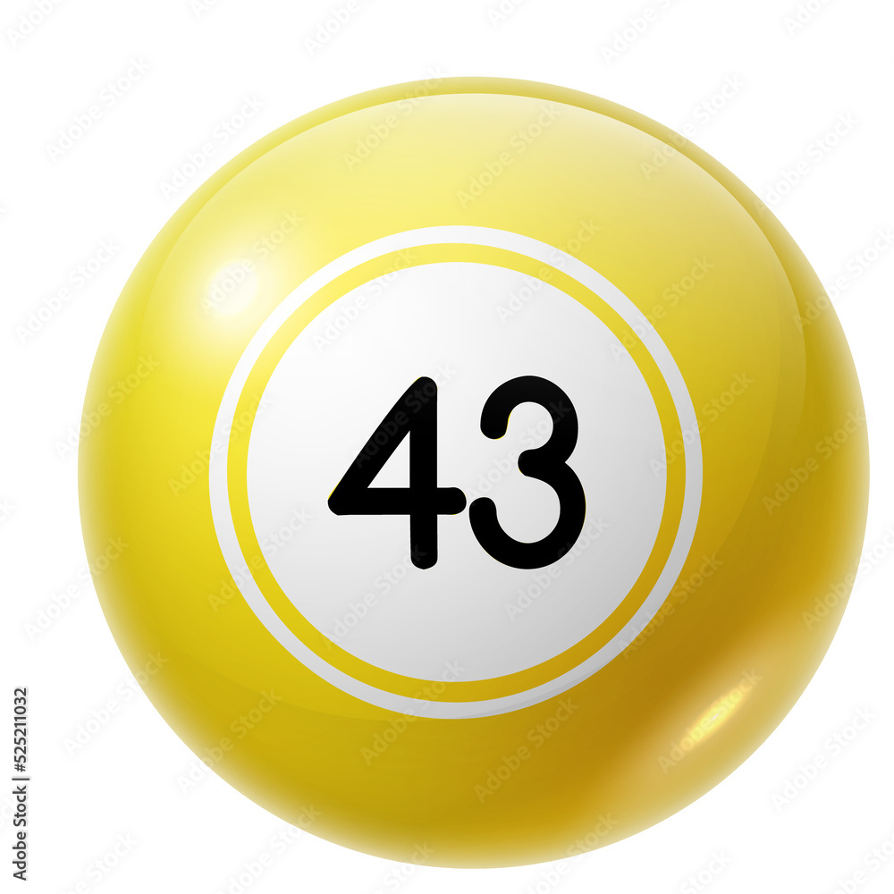 Bingo ball with number isolated lucky sphere Bingo ball with number isolated lucky sphere