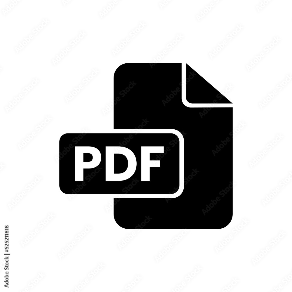 PDF Icon Vector On White Background For Document Illustration PDF Icon Vector On White Background For Document Illustration