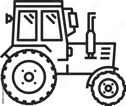 Фотография Heavy tractor isolated agricultural machinery icon