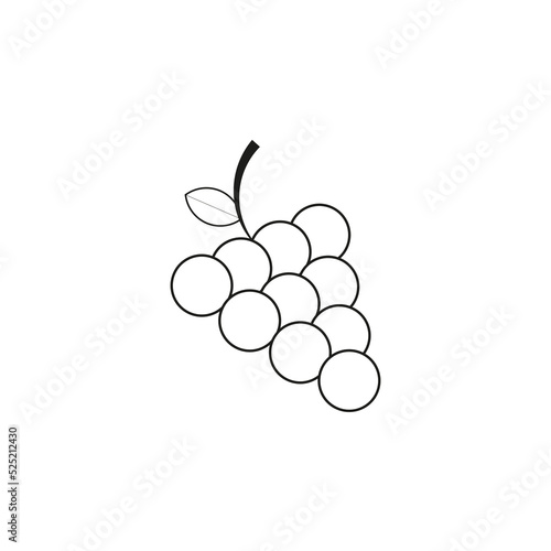 Grape bunch icon. Vector illustration. stock image.