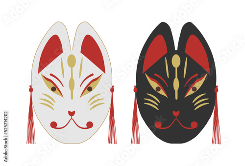 狐のお面セット　能楽　神楽　五穀豊穣　家内安全