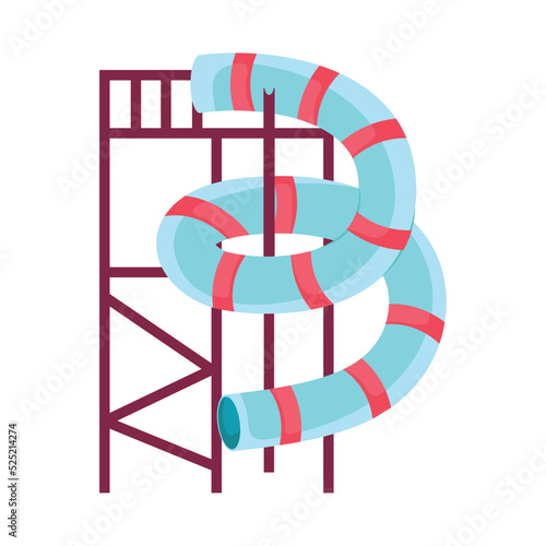 blue water slide