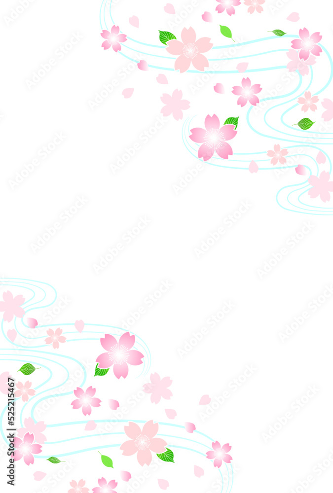 桜　年賀状　和柄　背景