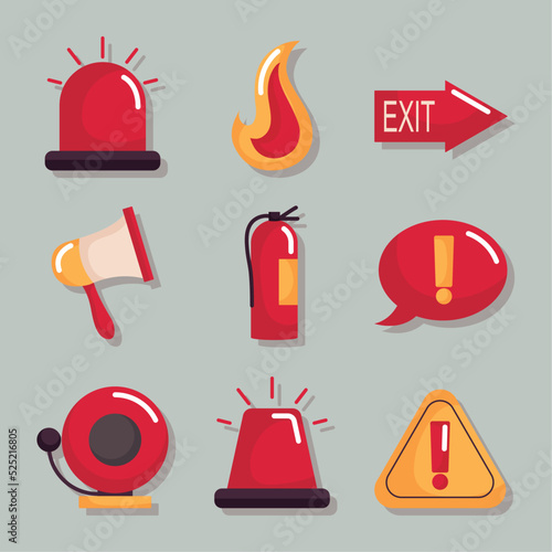 emergency icon set