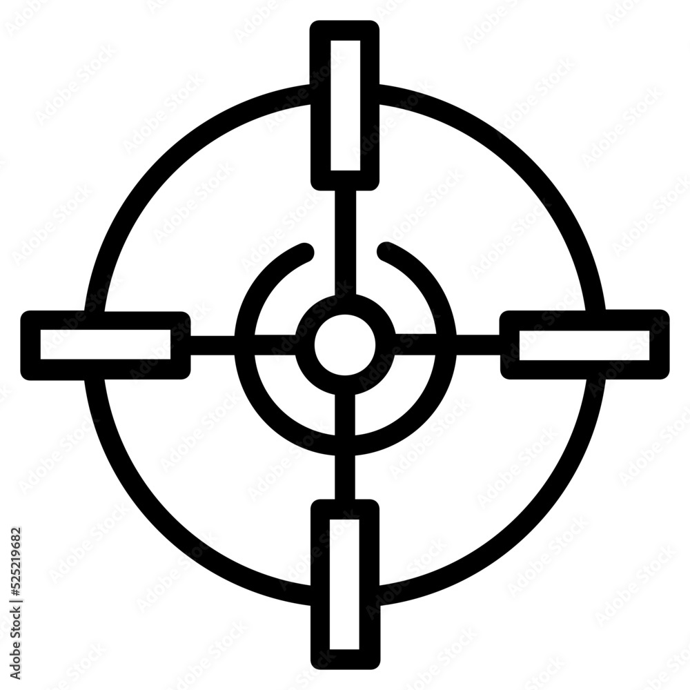 An icon of cosmic radar line design An icon of cosmic radar line design