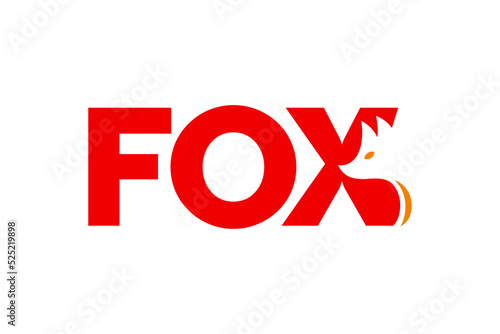 Typography of FOX. Very suitable for symbol, logo, company name, brand name, personal name, icon and many more.