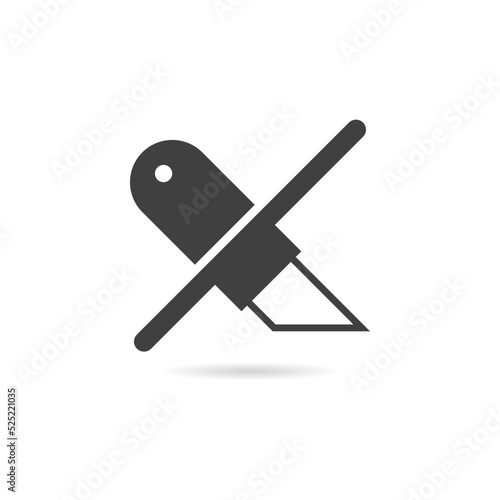 Vector Isolated No Cutter Icon