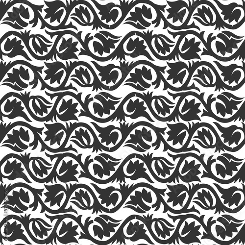 Geometric decorative Floral elements seamless vector pattern background. Design for use backdrop All over print textile fabrics and others, Ornamental pattern design ready to print. Easy customizable