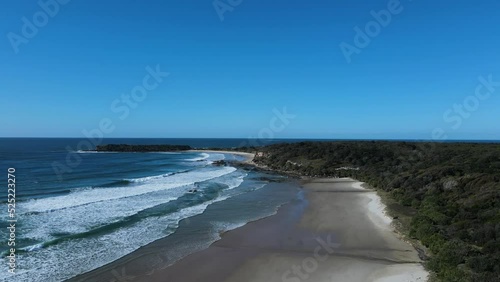 Aerial view of the Dirawong reserve mythological place of origin of the Bundjalung Nation. Goanna Headland Australia photo