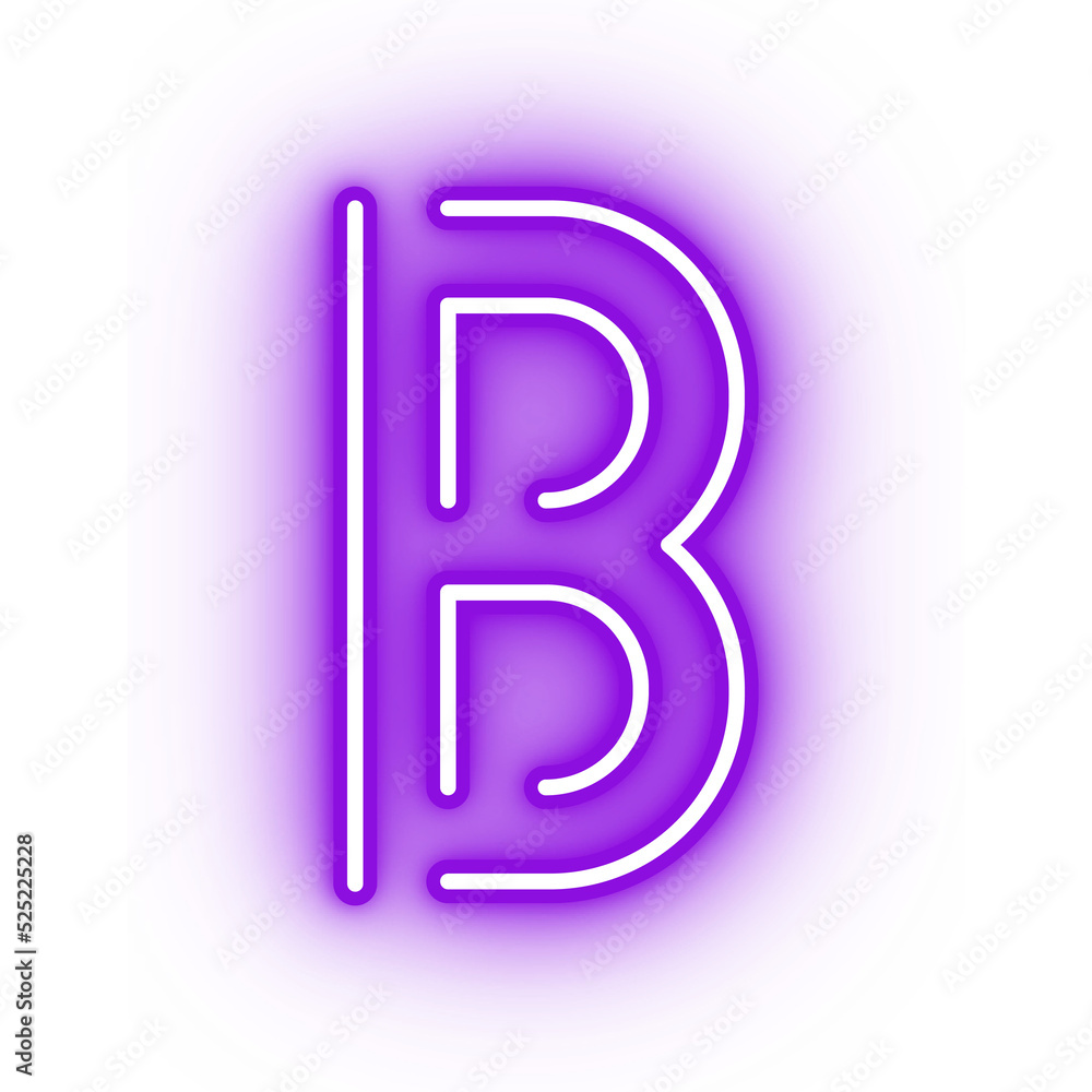 Neon alphabet B icon, glowing icon, glowing alphabet icon, glowing B, glowing letter, neon letter Neon alphabet B icon, glowing icon, glowing alphabet icon, glowing B, glowing letter, neon letter