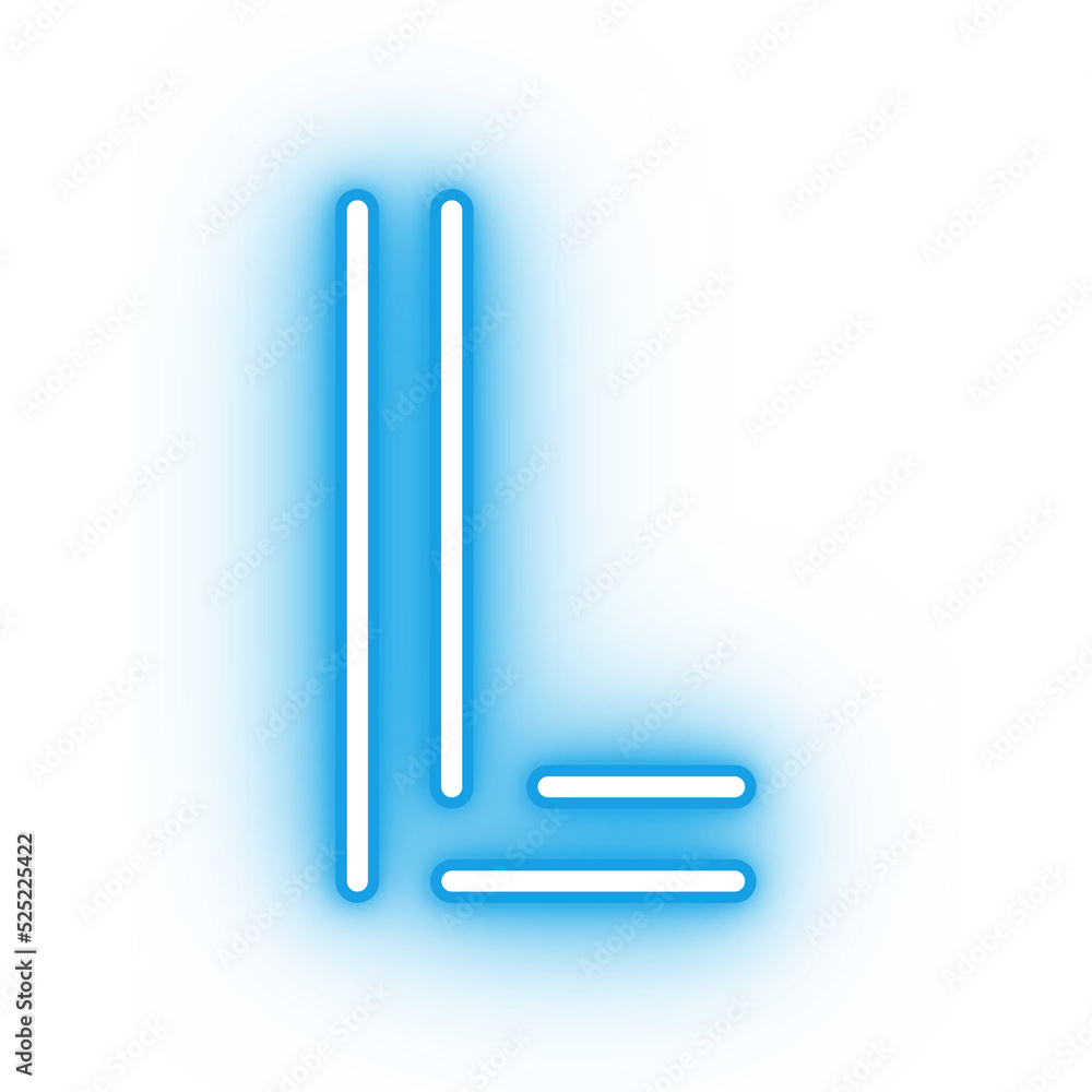 Neon alphabet L icon, glowing icon, glowing alphabet icon, glowing L, glowing letter, neon letter Neon alphabet L icon, glowing icon, glowing alphabet icon, glowing L, glowing letter, neon letter