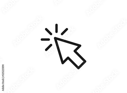 Click icon, Click icon vector, in trendy flat style isolated on white background. Click icon image, Click icon illustration.