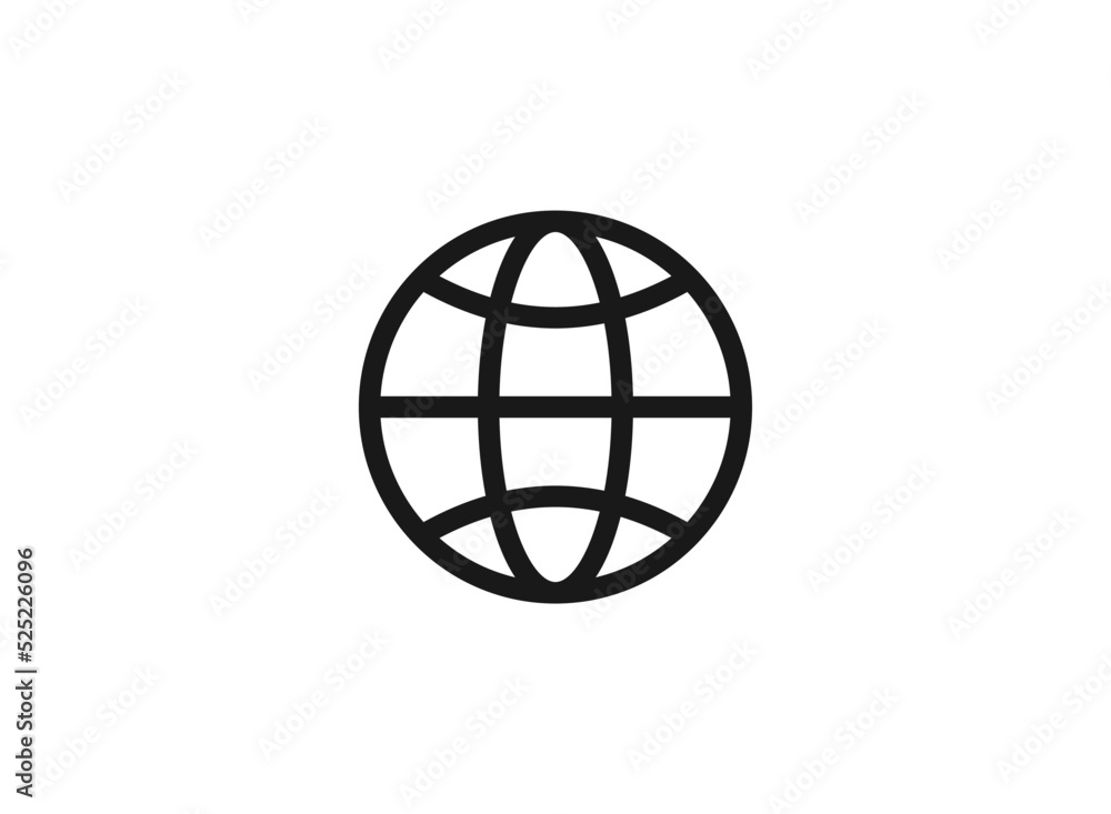 Web Icon. World Wide Web Vector, Internet Access Sign Icon Vector.