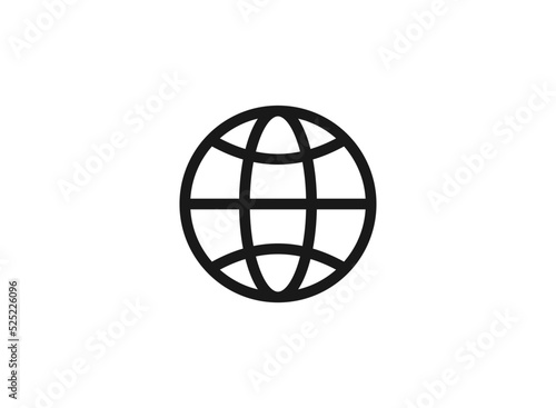 Web Icon. World Wide Web Vector  Internet Access Sign Icon Vector.