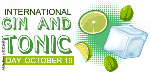 International gin and tonic day logo design