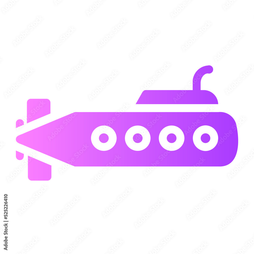 submarine gradient icon submarine gradient icon