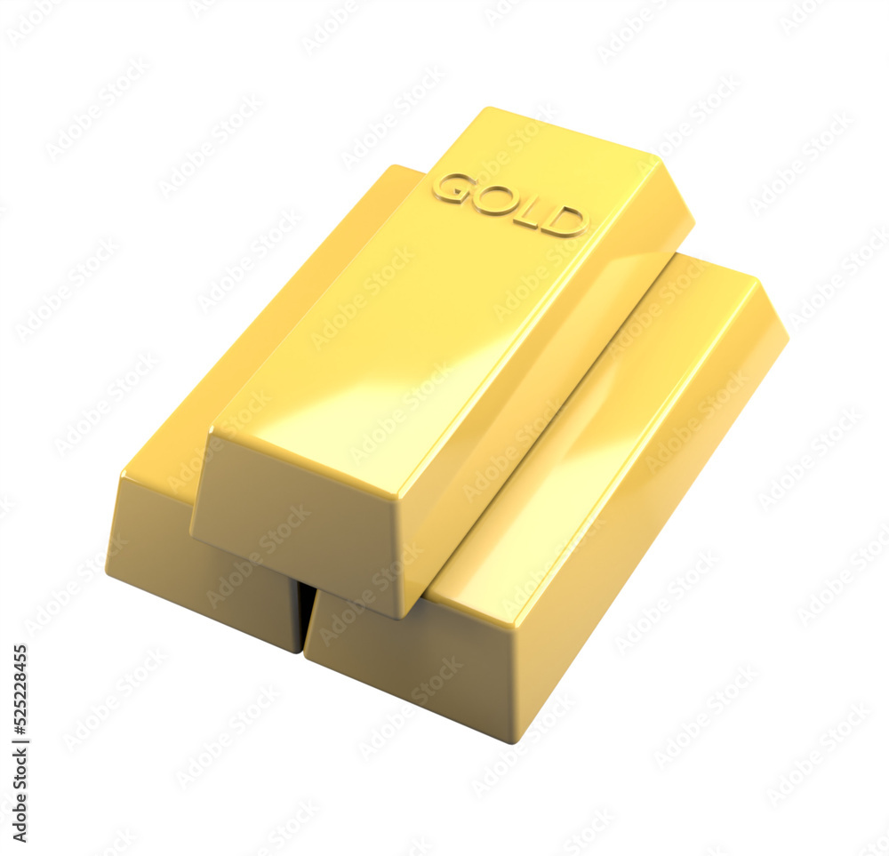 gold bar stacked 3d illustration icon gold bar stacked 3d illustration icon
