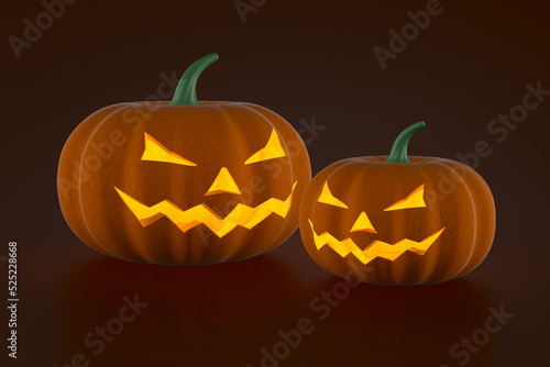 halloween pumpkin on brown ...