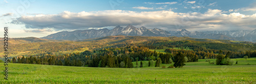 Beautiful spring landscape of Tatra mountains