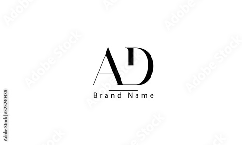 AD DA A D abstract vector logo monogram template