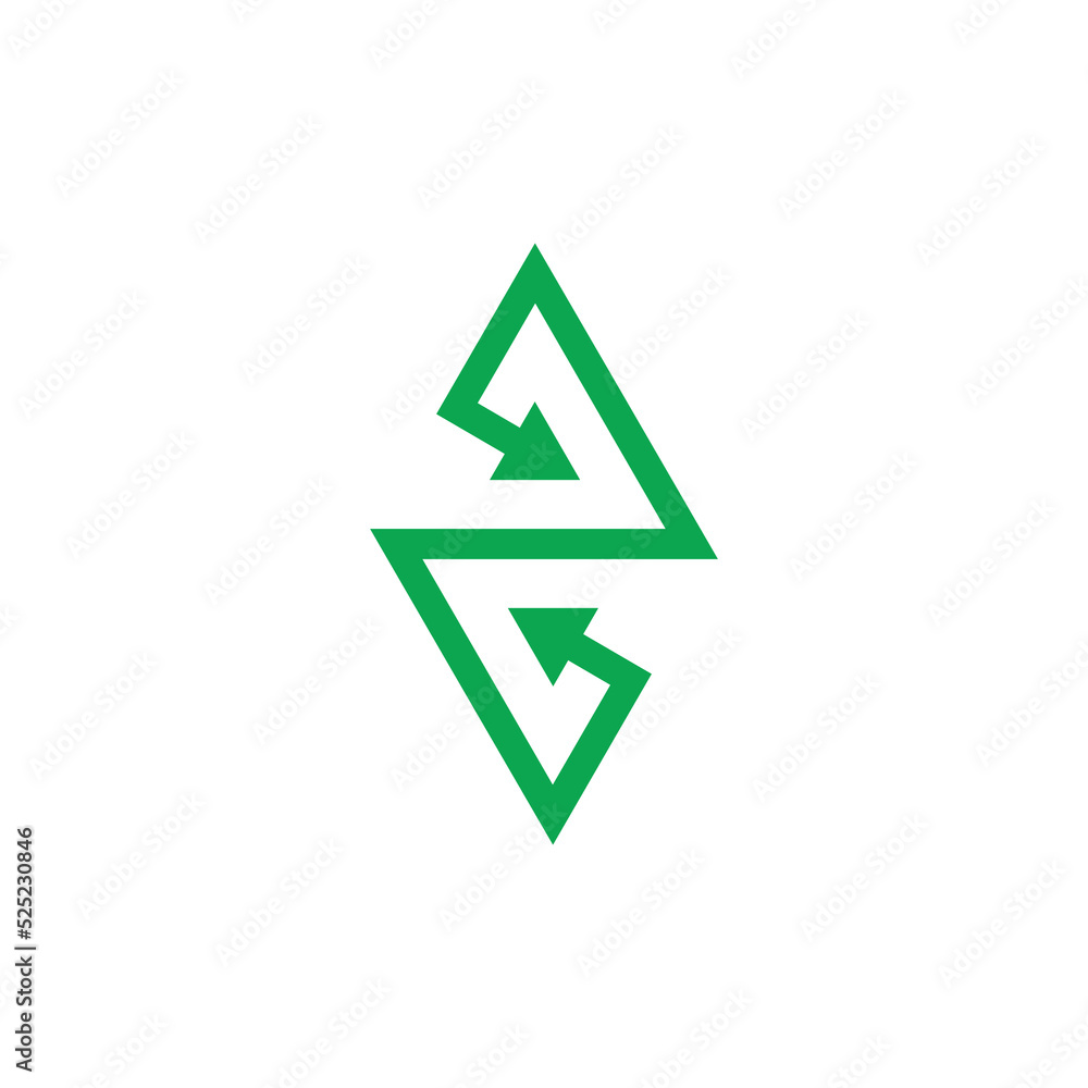 green financial exchange arrow symbol vector green financial exchange arrow symbol vector