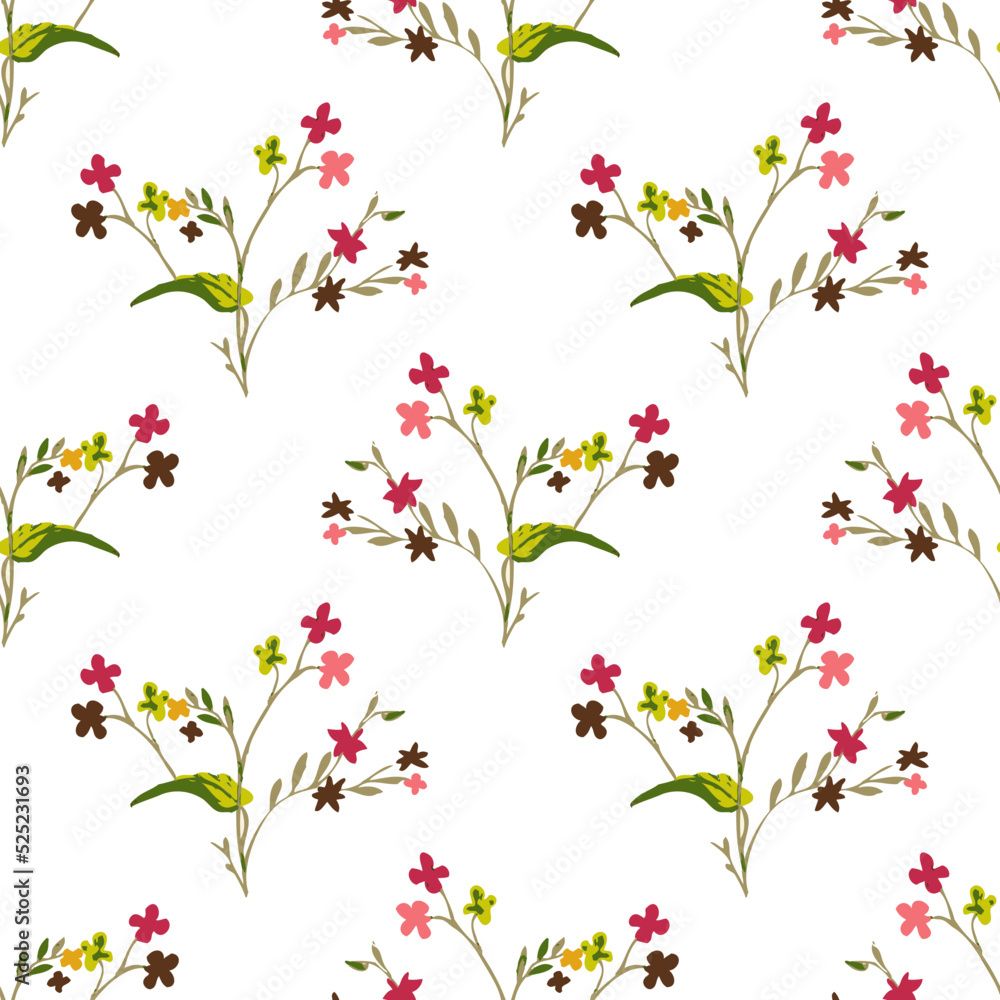 custom made wallpaper toronto digitalFloral Seamless vector illustration pattern background. Design for use all over textile fabric print wrapping paper and others. Vintage spring flower repeatable print design ready to print graphic