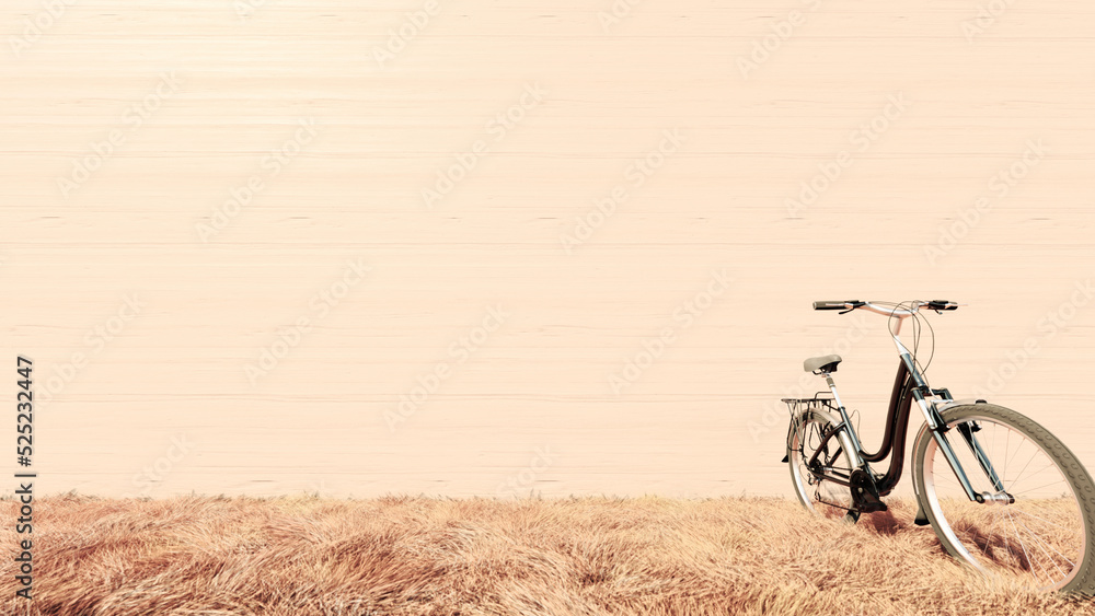 Naklejka premium vintage bicycle in the countryside