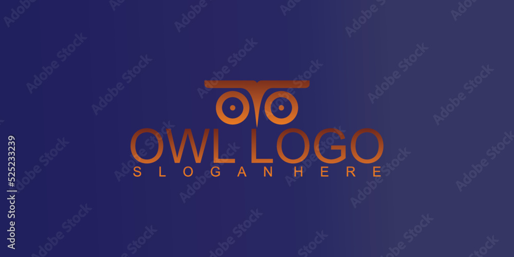 Owl logo design with modern style Owl logo design with modern style