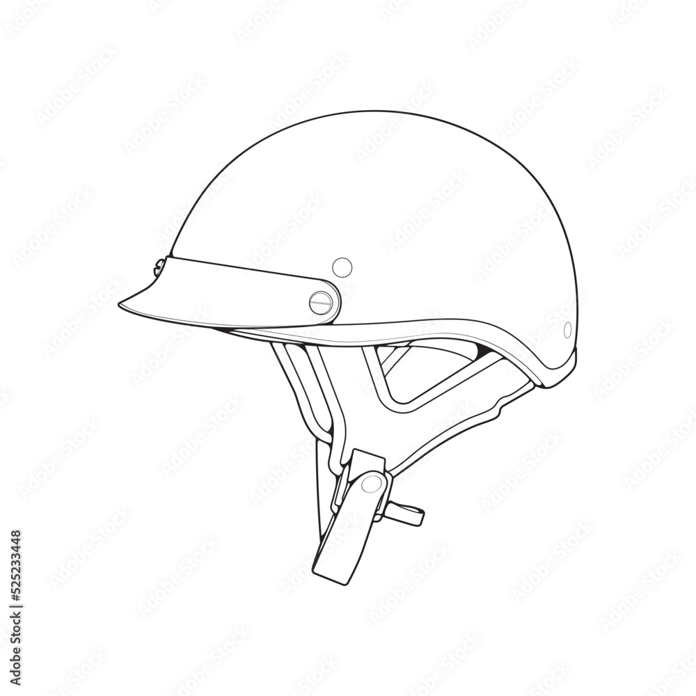 Template helmet half face, line Art helmet Vector Illustration, Line art vector, helmet Vector
Template helmet half face, line Art helmet Vector Illustration, Line art vector, helmet Vector