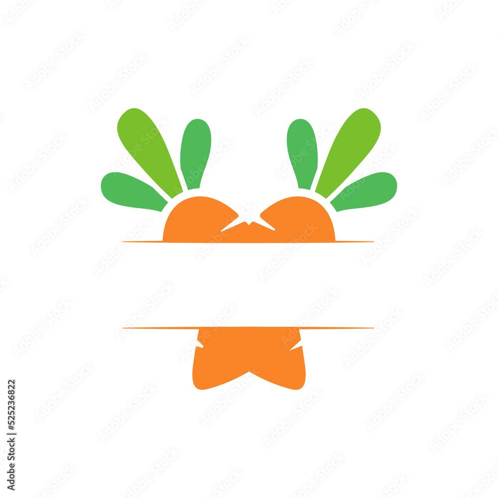 Carrot Vector Orange carrot design Easter Bunny Food Isolated on white background. Carrot Vector Orange carrot design Easter Bunny Food Isolated on white background.