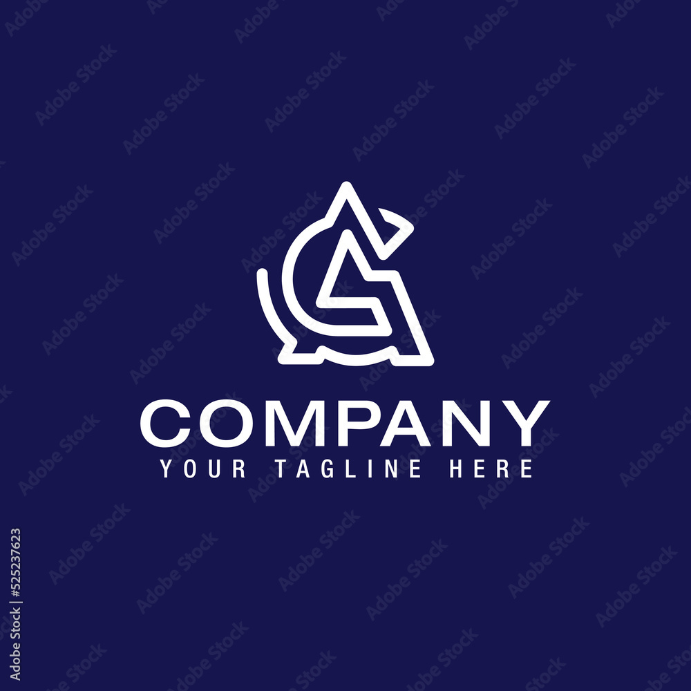 AG GA monogram logo initial letter design Logo Line Design Template Vector AG GA monogram logo initial letter design Logo Line Design Template Vector