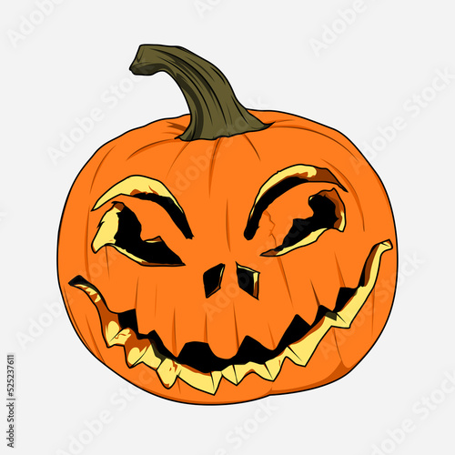 Halloween Jack-O-Lantern Illustration