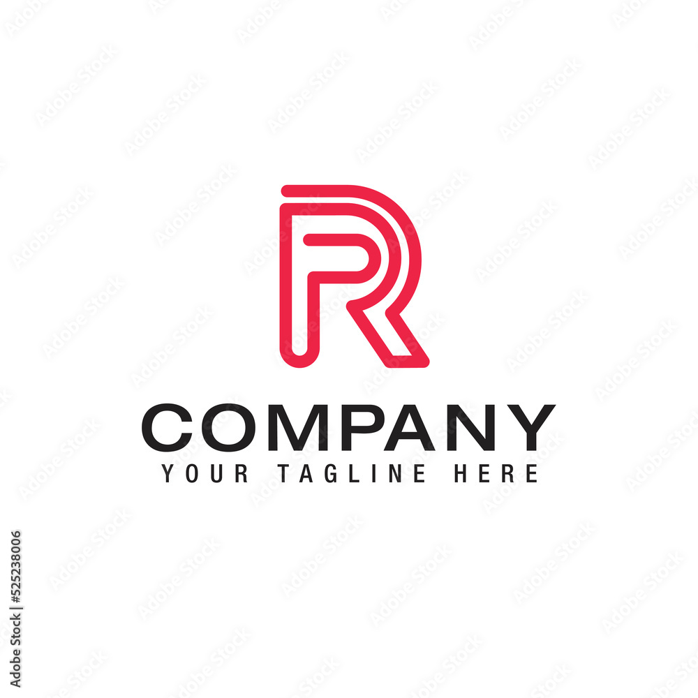 Alphabet letters Initials monogram logo PR RP P and R design template Alphabet letters Initials monogram logo PR RP P and R design template