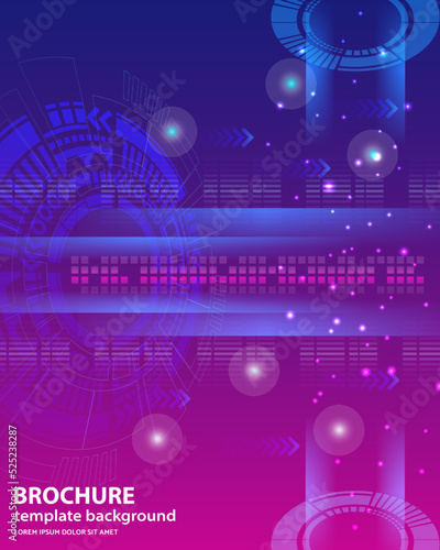 technology communication hi tech template background seven