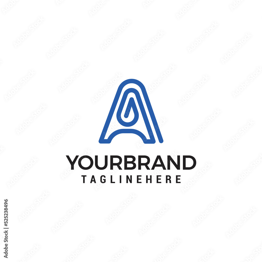Drop Logo Concept sign icon symbol Design with Letter A Water Drop Logo Design Drop Logo Concept sign icon symbol Design with Letter A Water Drop Logo Design