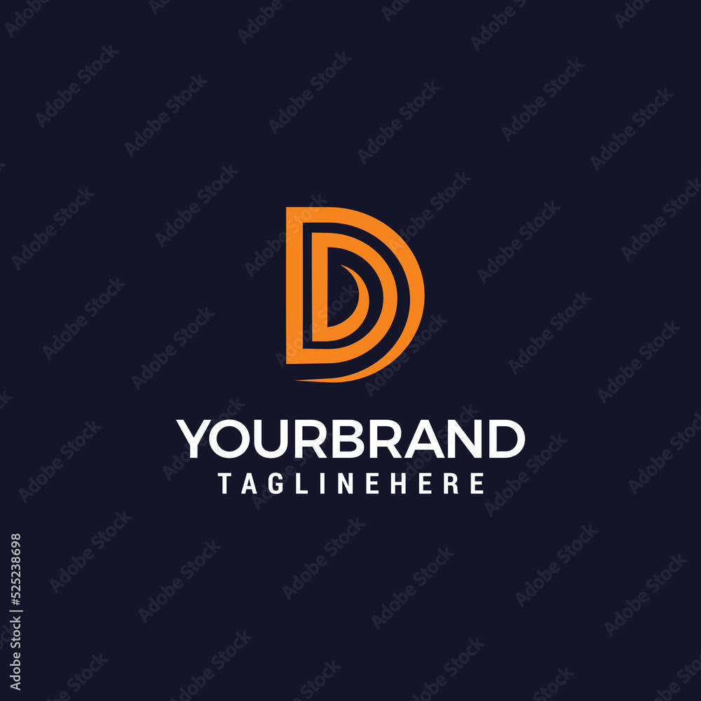 Letter DD spiral geometric symbol simple Logo Line Design Template Vector Letter DD spiral geometric symbol simple Logo Line Design Template Vector